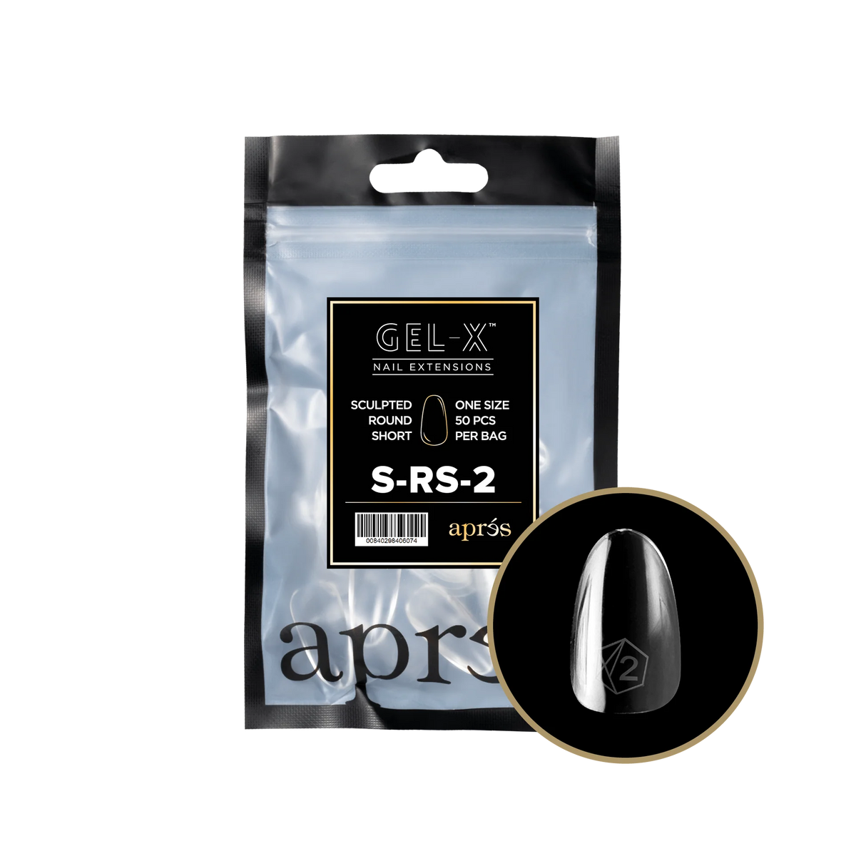 TIPS REFILL BAGS | APRES GEL-X | SCULPTED ROUND SHORT (50pcs)