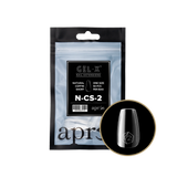 TIPS REFILL BAGS | APRES GEL-X | NATURAL COFFIN SHORT (50pcs)