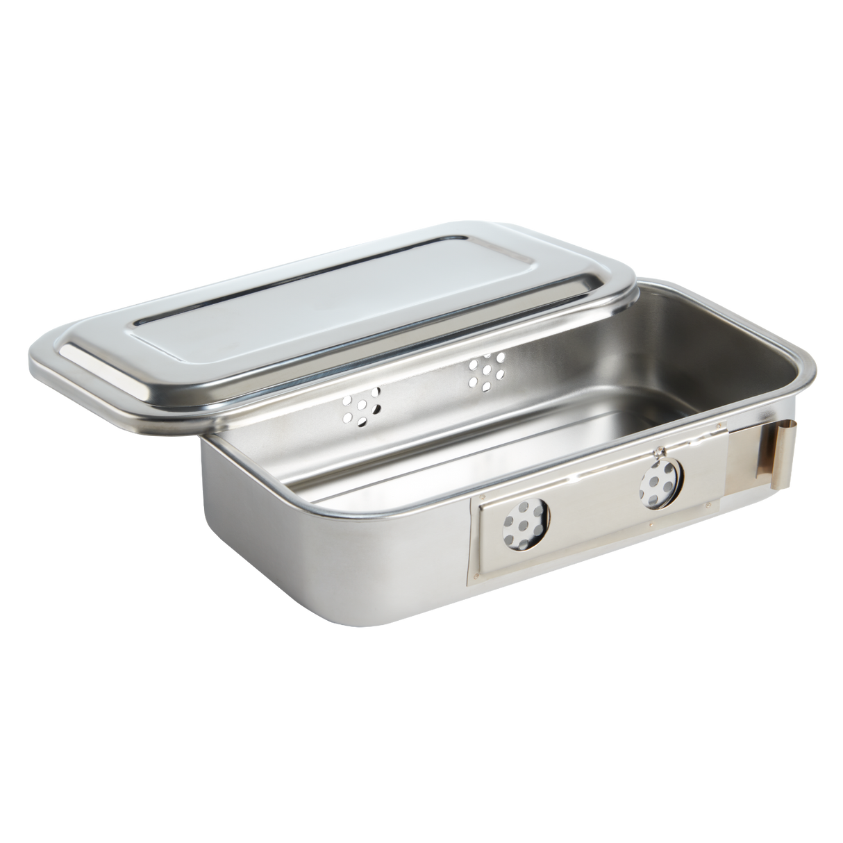 STAINLESS STEEL STERILIZING BOX WITH LID - 8”