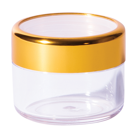 BM FSC397 - Empty Jar - Gold/Clear Lid - 0.6 oz