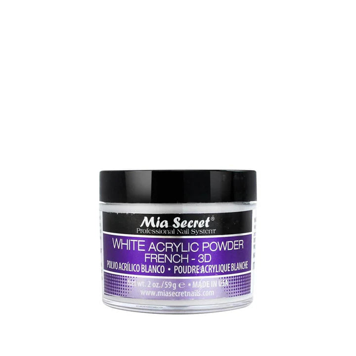MIA SECRET | WHITE ACRYLIC  POWDER FRENCH 3D (2 OZ)