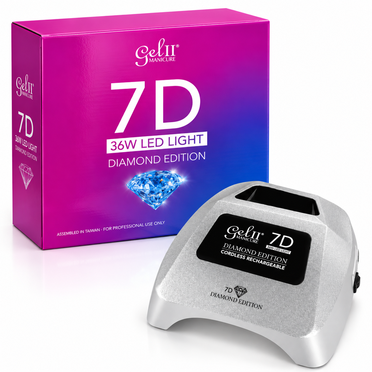GEL II 7D DIAMOND EDITION UV/LED CORDLESS RECHARGEABLE 36W LED LIGHT