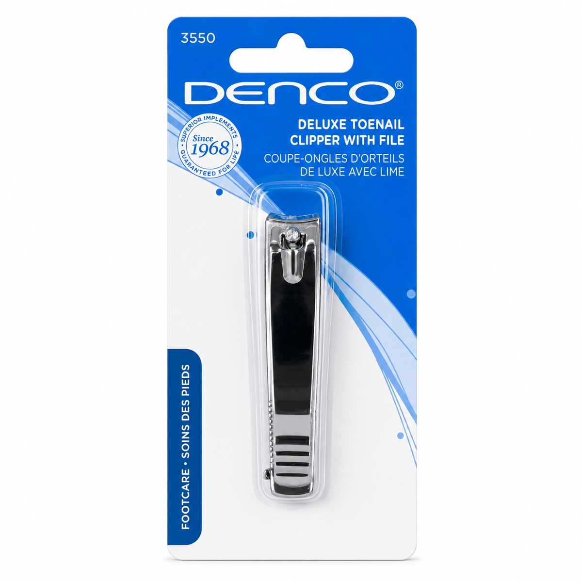 DENCO | DELUXE TOE NAIL CLIPPER WITH FILE (CURVE)