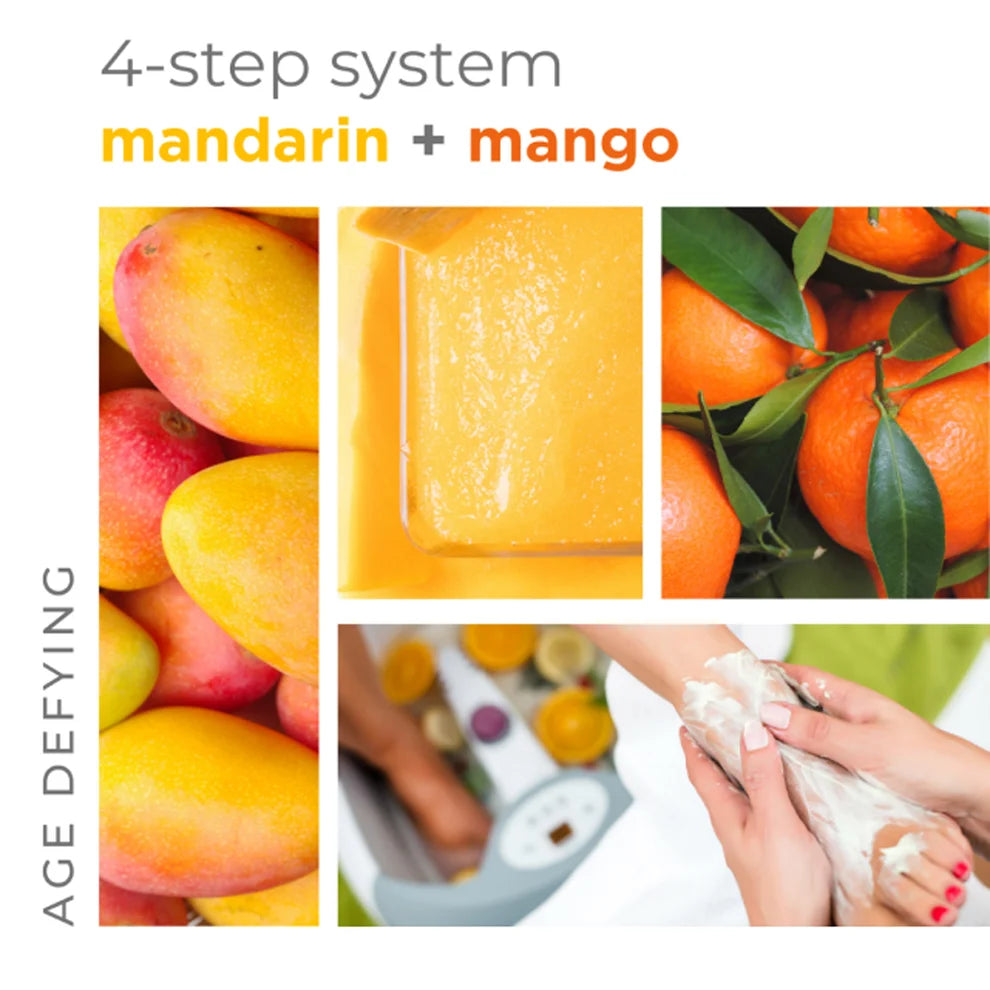 BCL SPA | MANDARIN AND MANGO BRIGHTENING SPA SET – 4-STEP SPA KIT - 16 OZ