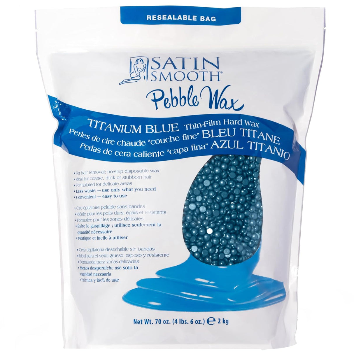 SATIN SMOOTH | PEBBLE WAX - Titanium Blue