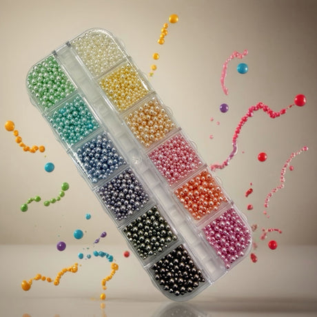 PLASTIC NAIL BEAD | 12 GRID