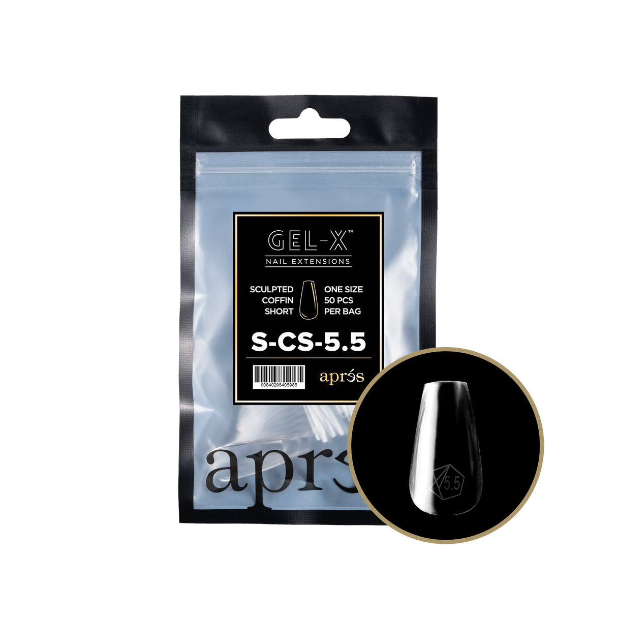 TIPS REFILL BAGS | APRES GEL-X | SCULPTED COFFIN SHORT (50pcs)