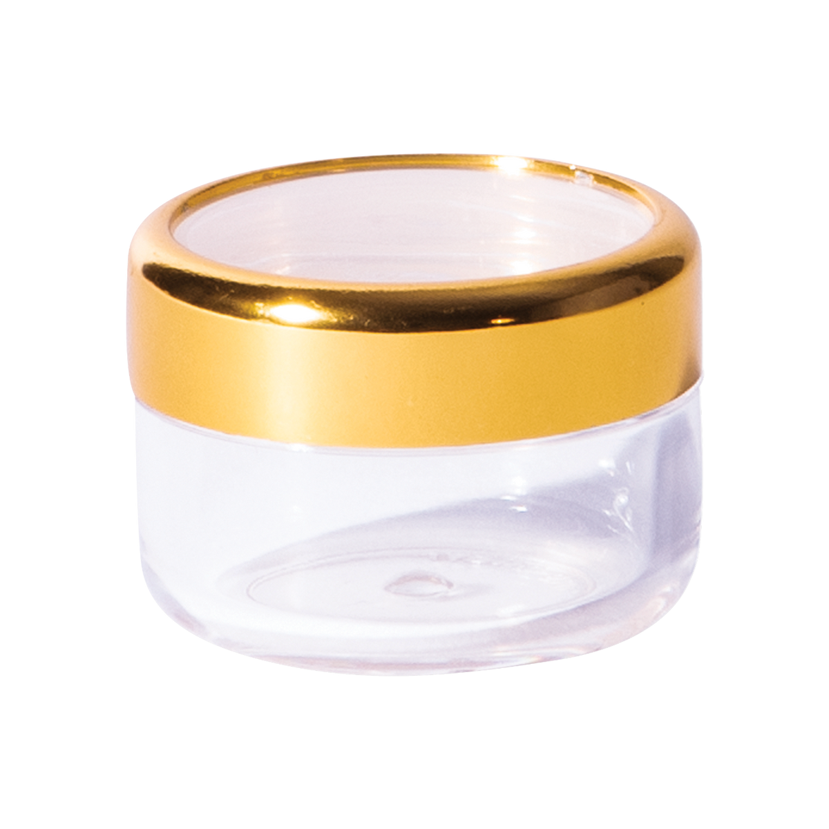 BM FSC396 | EMPTY JAR | GOLD/CLEAR  LID | 0.20 OZ