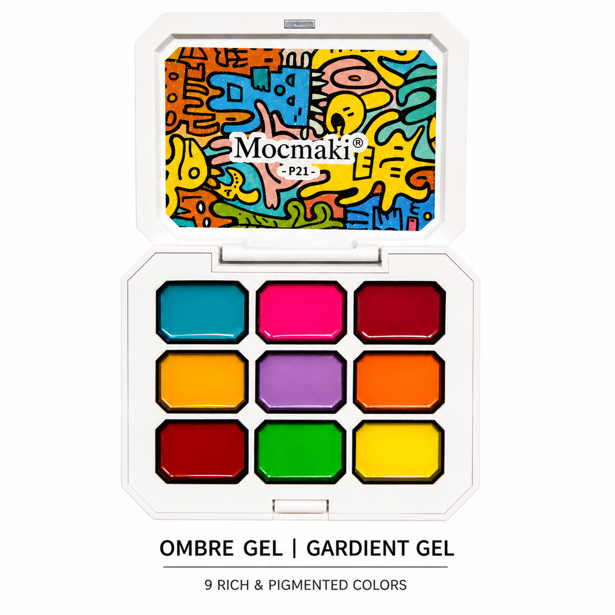 Mocmaki NAIL ART DESIGN | OMBRE GEL NAIL - GRADIANT PAINTING GEL