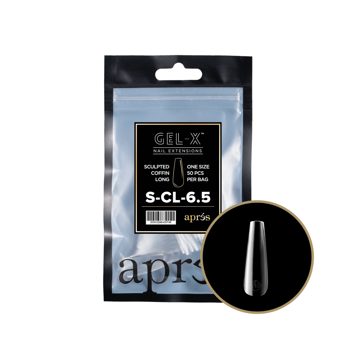 TIPS REFILL BAGS | APRES GEL-X | SCULPTED COFFIN LONG (50pcs)