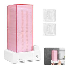 Dispenser Storage - Spress Out Cotton Pad Holder - Pink