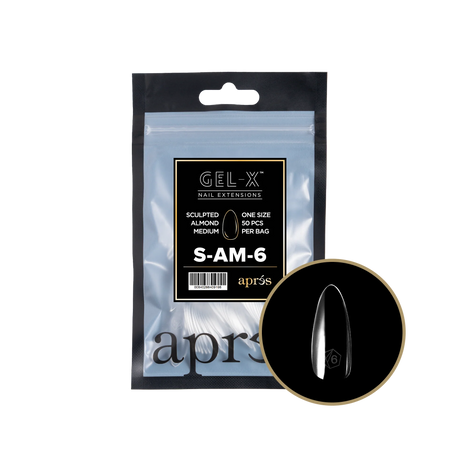 TIPS REFILL BAGS | APRES GEL-X | SCULPTED ALMOND MEDIUM(50pcs)