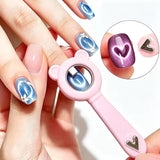 MAGNET CATEYE | CUTE BEAR Dual-End | Silicon Handle (MOON & HEART SHAPE)