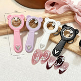 MAGNET CATEYE | CUTE BEAR Dual-End | Silicon Handle (MOON & HEART SHAPE)