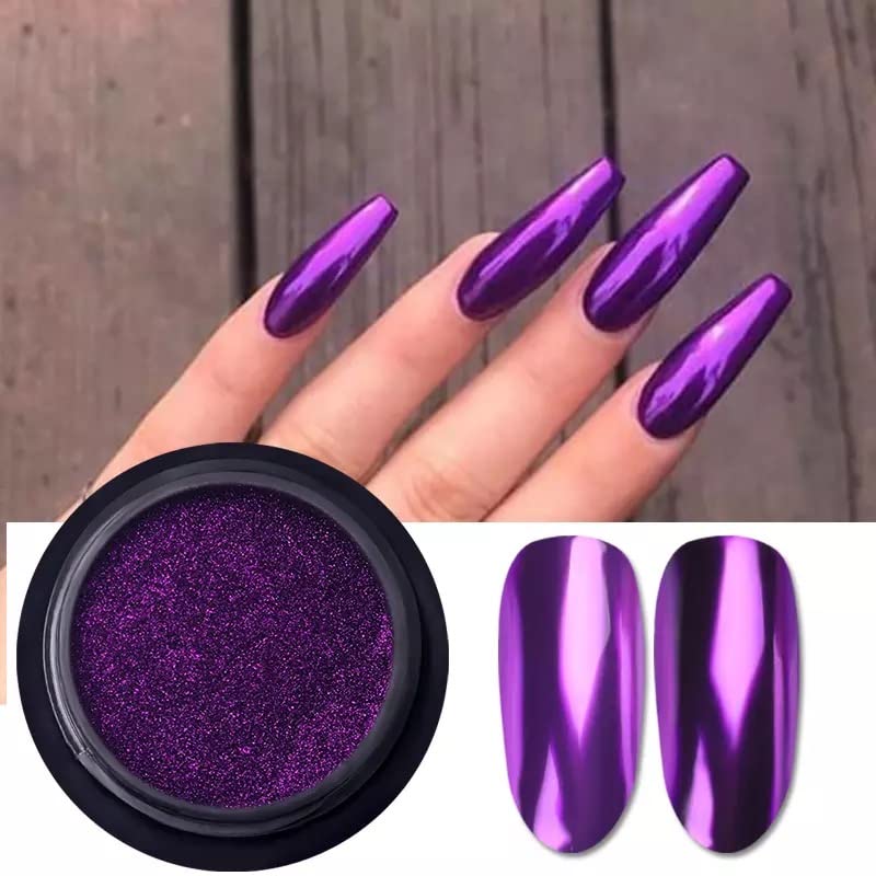 CHROME NAIL ART - DARK PURPLE # 15 – Lucky Nail Supply