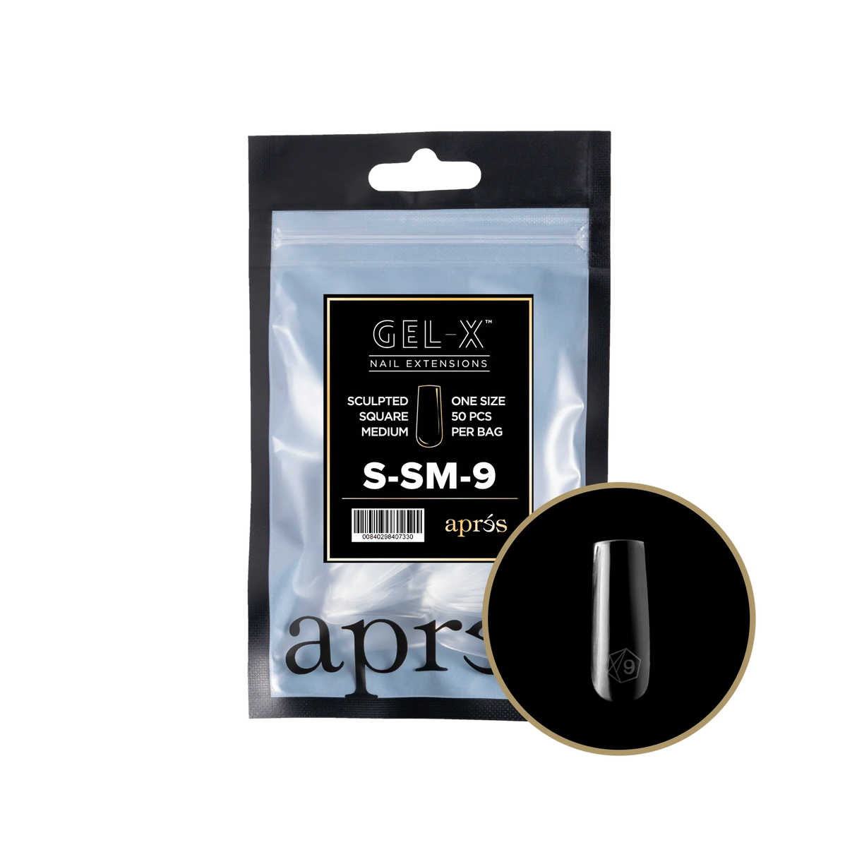 TIPS REFILL BAGS | APRES GEL-X | SCULPTED SQUARE MEDIUM (50pcs)