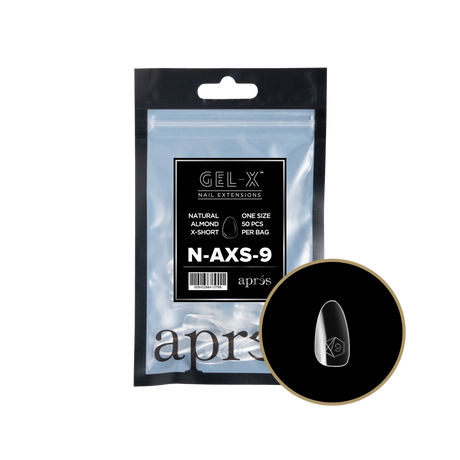 TIPS REFILL BAGS | APRES GEL-X | NATURAL ALMOND X-SHORT (50pcs)