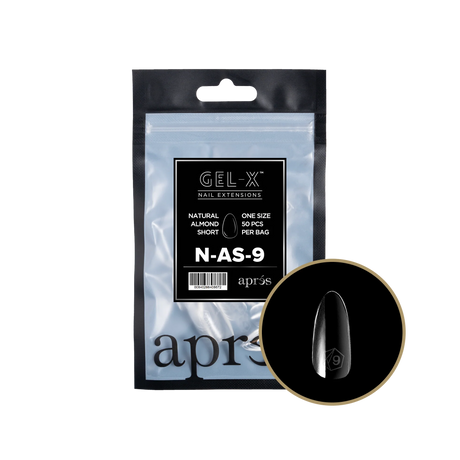 TIPS BAG  REFILL | APRES GEL-X | NATURAL ALMOND SHORT (50pcs)