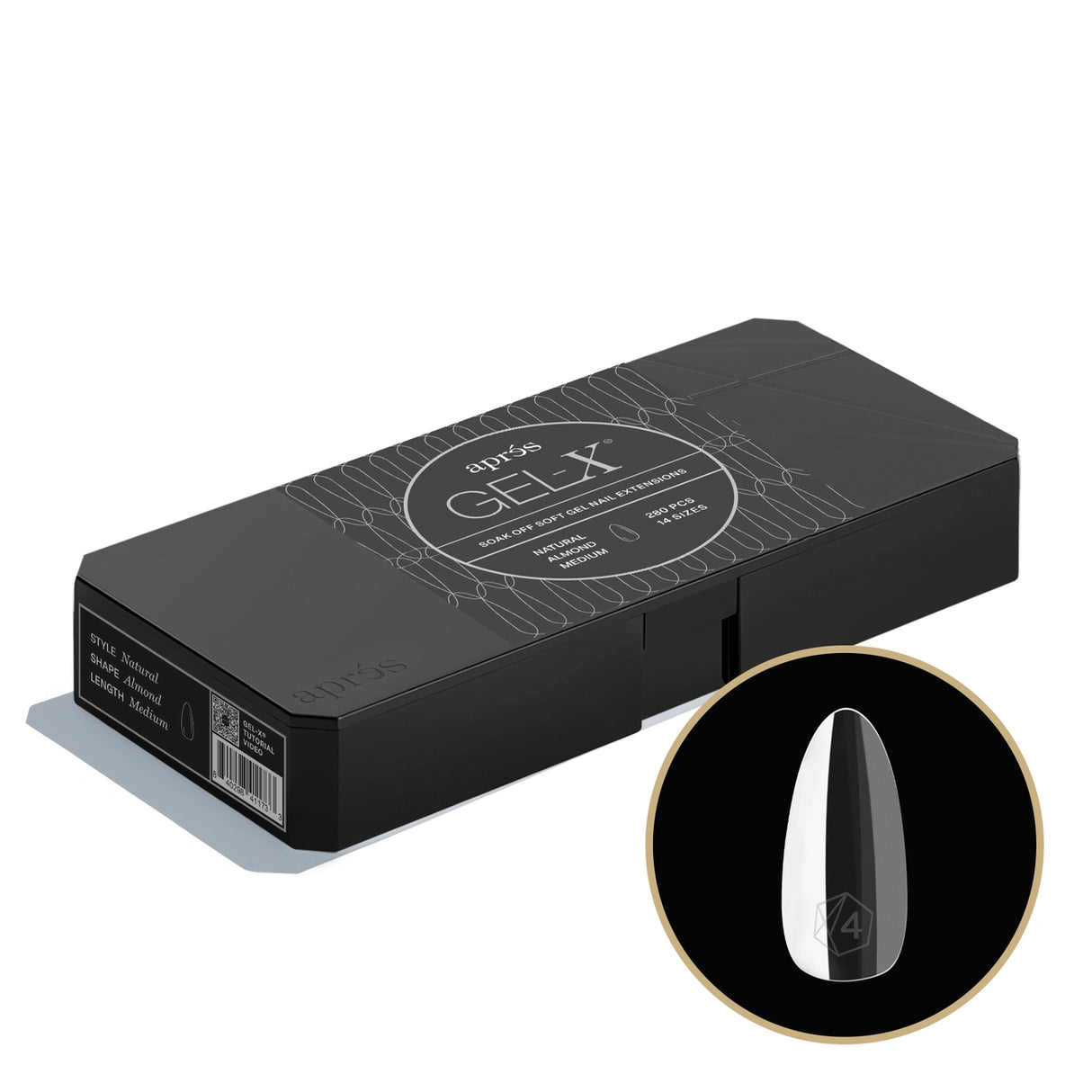 APRES | Gel-X® Natural Almond Medium Box of Tips - Mini (280pcs)