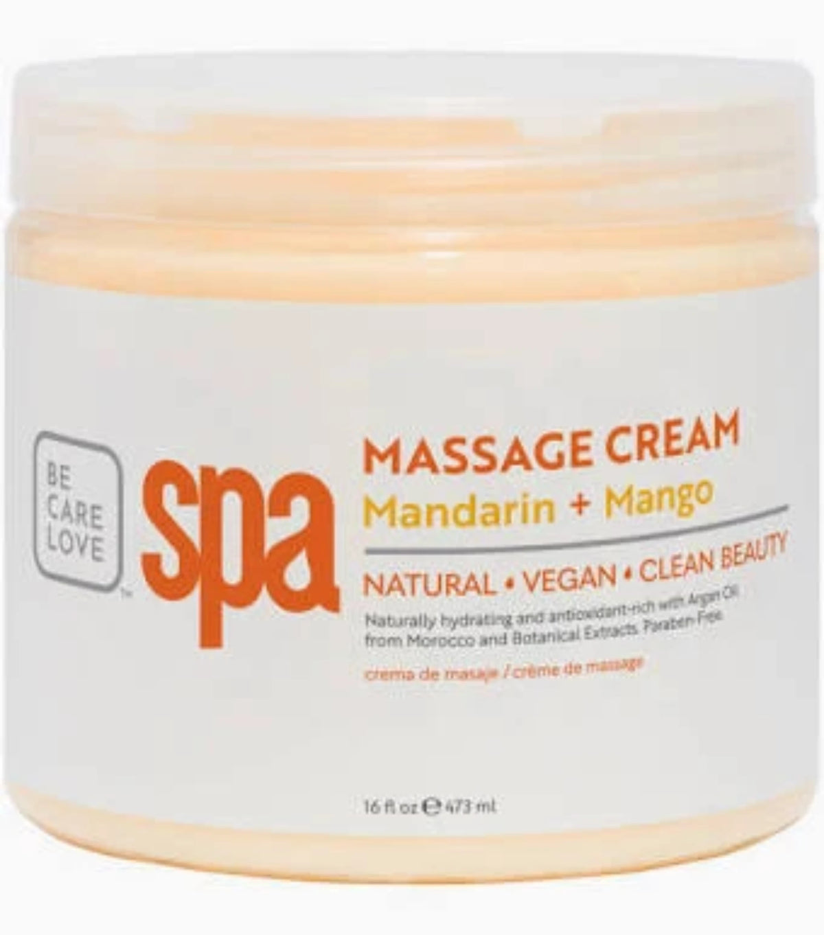 BCL SPA | MASSAGE CREAM 16 OZ - MANDARIN + MANGO