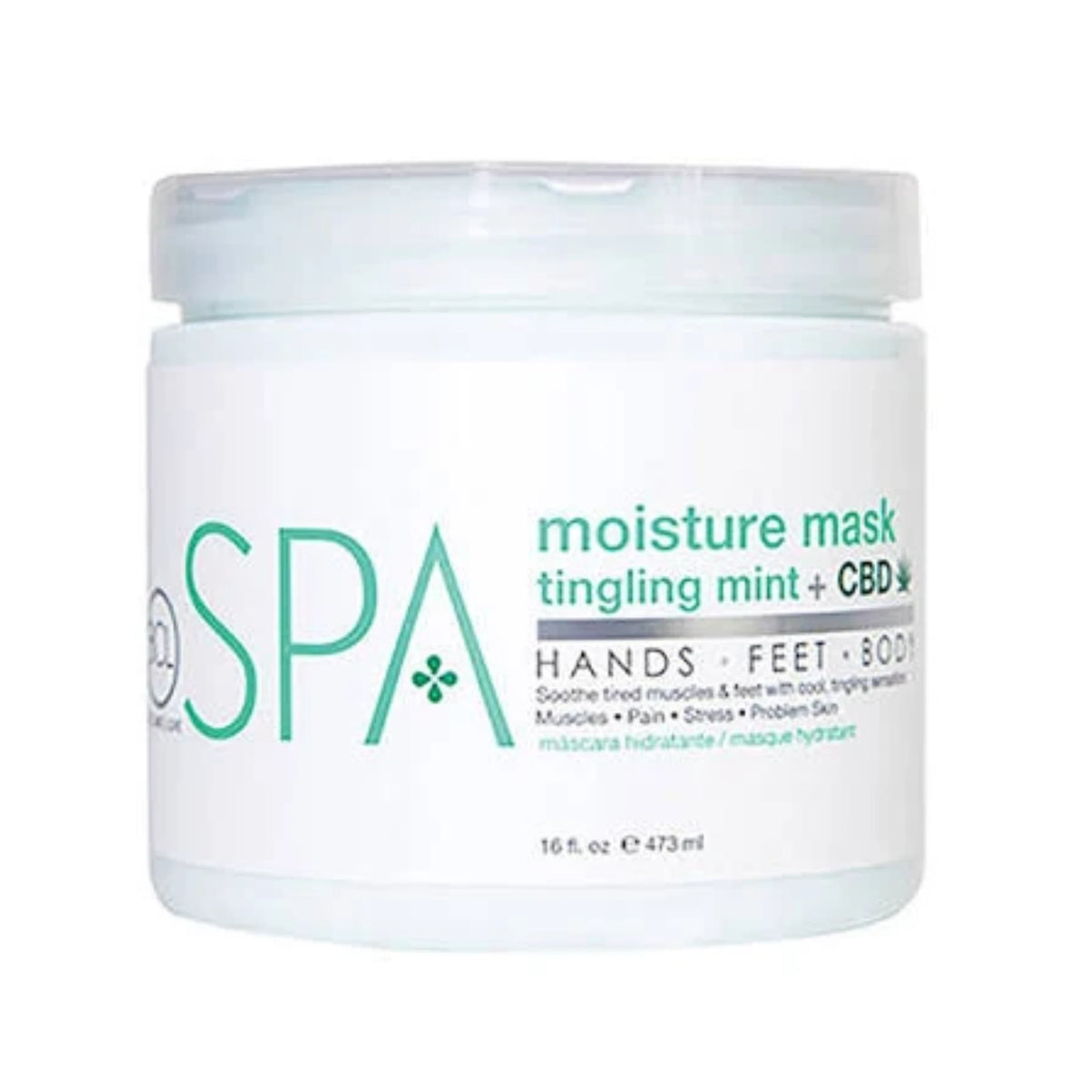 BCL SPA | MOISTURE MASK 16 OZ - TINGLING MINT + CBD