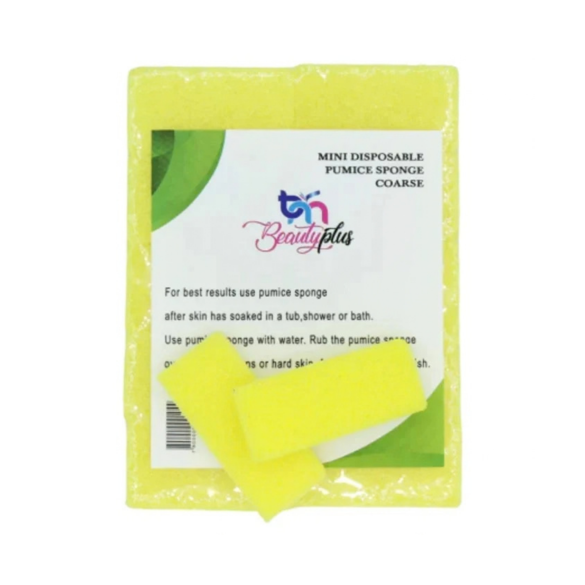 BEAUTYPLUS | MINI DISPOSABLE PUMICE SPONGE - YELLOW 40PCS/PK