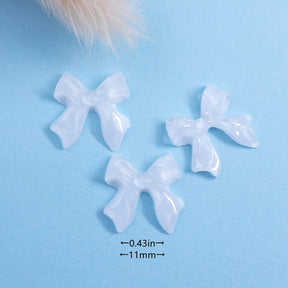Nail Charm - White Bow Bag