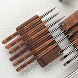 NAIL BRUSH HOLDER | WALNUT BRUSH WOOD
