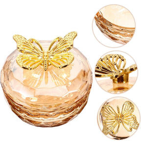 Dappen Dish - Crystal Butterfly - Gold
