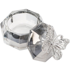 Dappen Dish - Crystal Butterfly - Silver