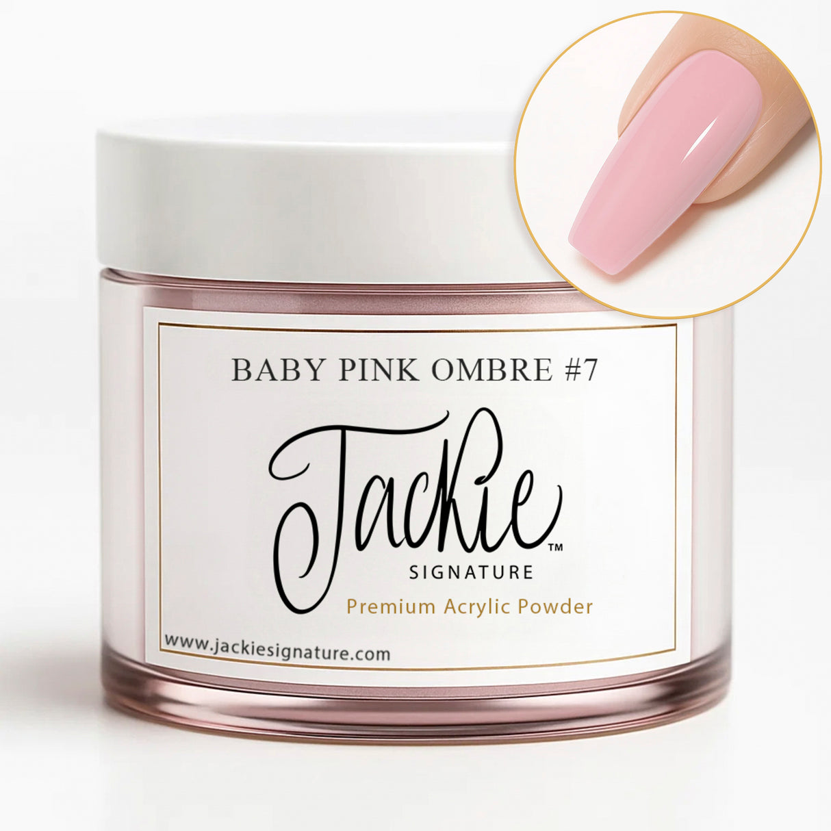 JACKIE SIGNATURE | OMBRE POWDER COLLECTION  #7 BABY PINK OMBRE (4OZ)