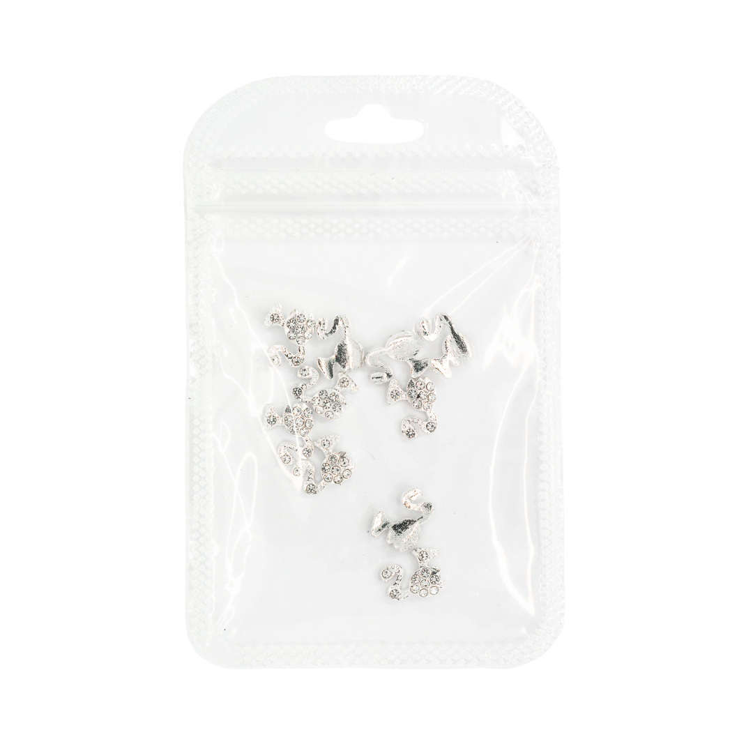 NAIL CHARMS | BARBIE SILVER - PACK OF 10 PCS