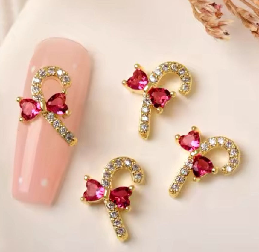 GOLD CHRISTMAST NAIL CHARM | CANDY
