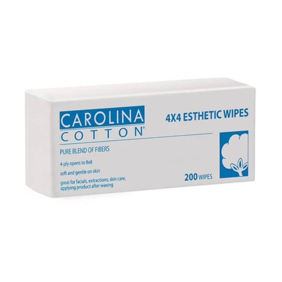 CAROLINA COTTON - 4X4 ESTHETIC WIPES - 200 WIPES