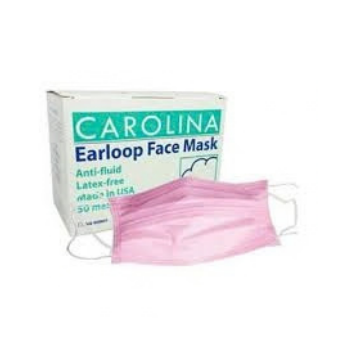 CAROLINA COTTON EARLOOP FACE MASK - PINK