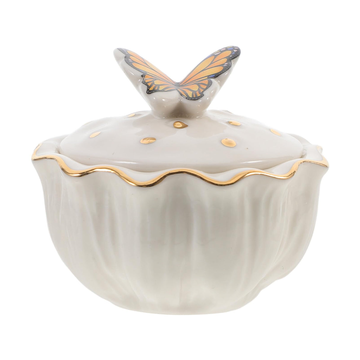 DAPPEN DISH | Ceramic Butterfly - WHITE
