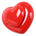 Dappen Dish - Ceramic Heart Shape - Red