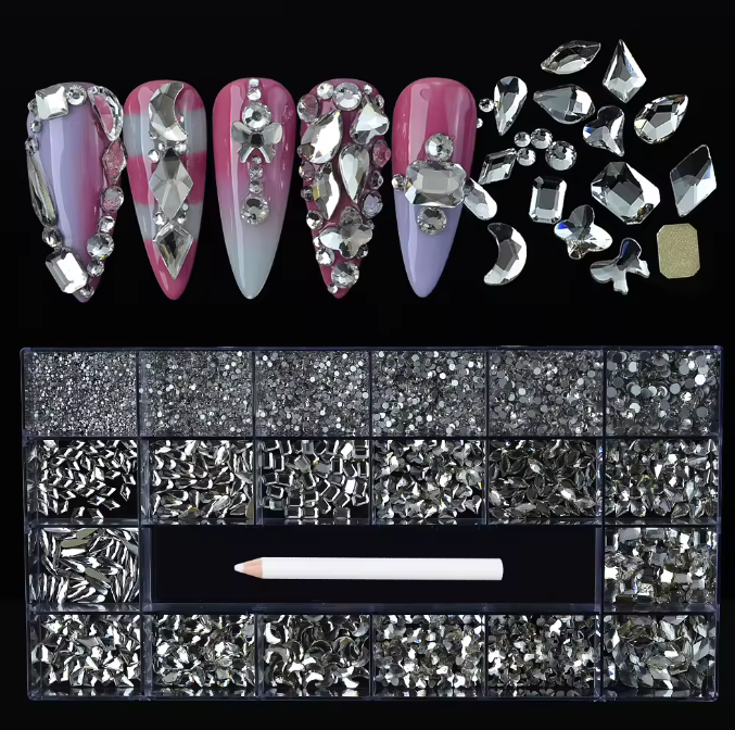 Rhinestone | #16 CLEAR | Box of 20 Shapes