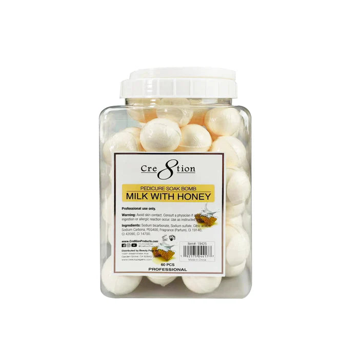 Cre8tion - Pedicure Soak Bomb -  Milk & Honey 30g