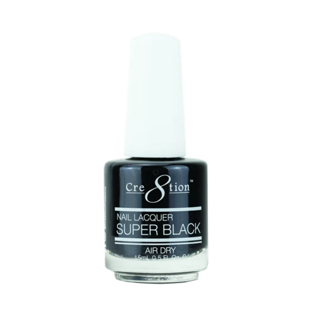 CRE8TION - Nail Lacquer - Super Black (0.5oz) - Single