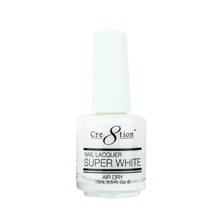 CRE8TION - Nail Lacquer - Super White (0.5oz) - Single