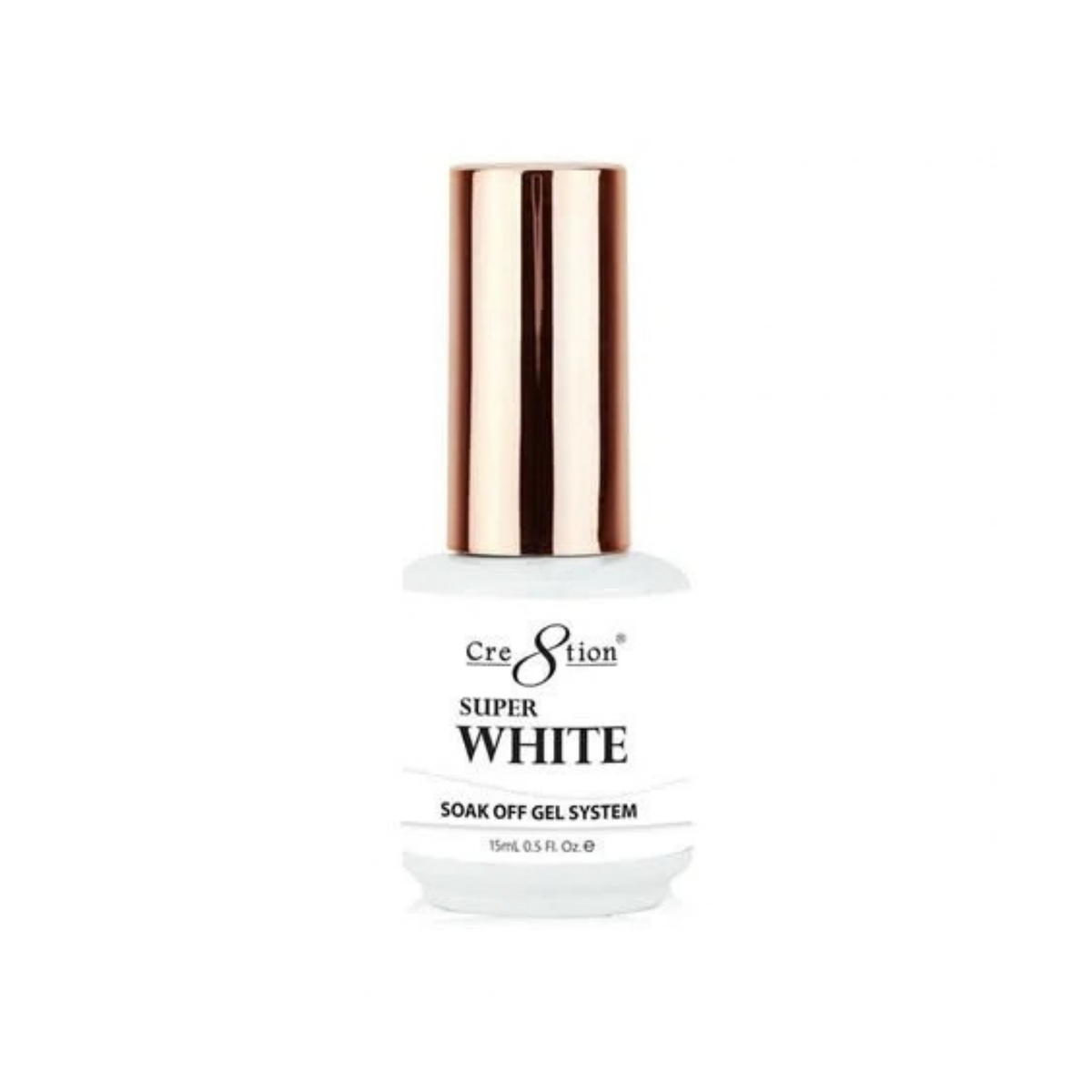 CRE8TION | SOAK OFF GEL - SUPER WHITE (0.5oz) - Single