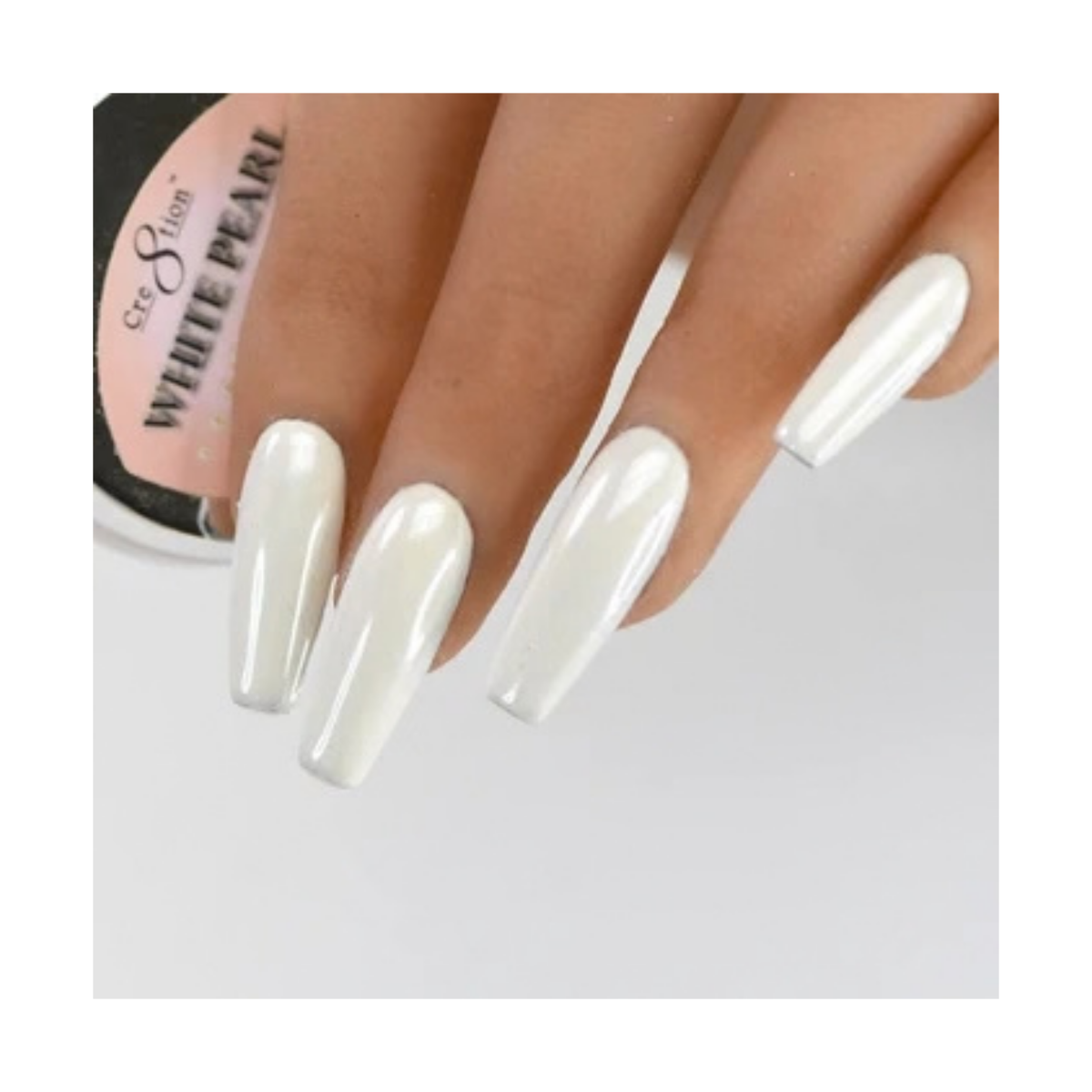 CRE8TION | WHITE PEARL CHROME NAIL ART EFFECT - 1G