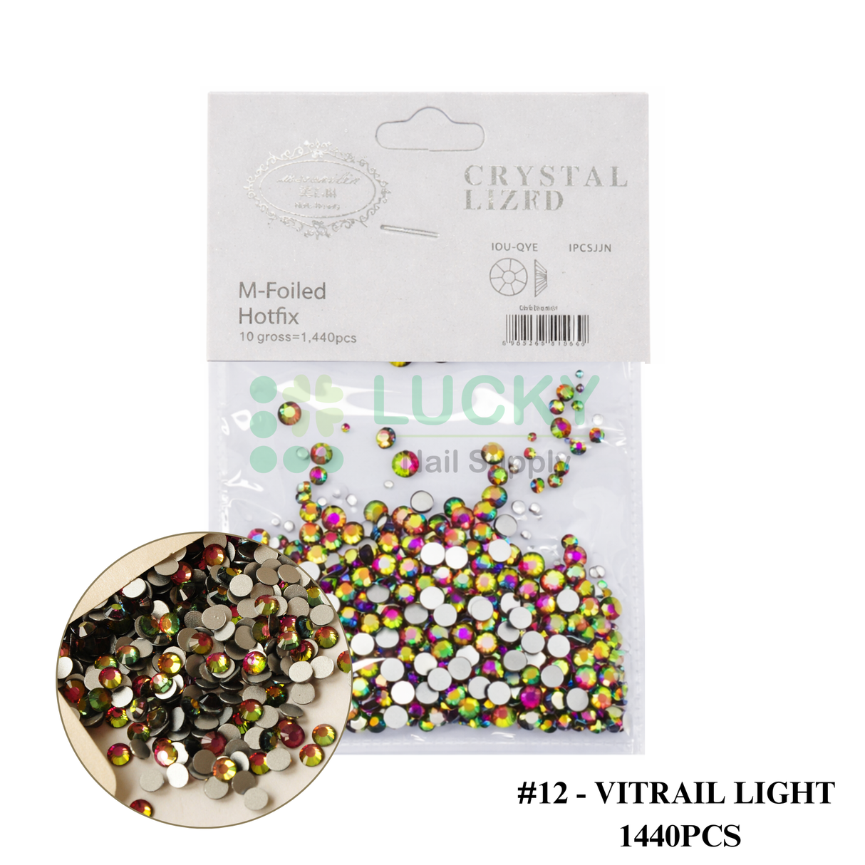 CRYSTAL LIZFD | RHINESTONE MIXED SIZE | Bag of 1440 pcs