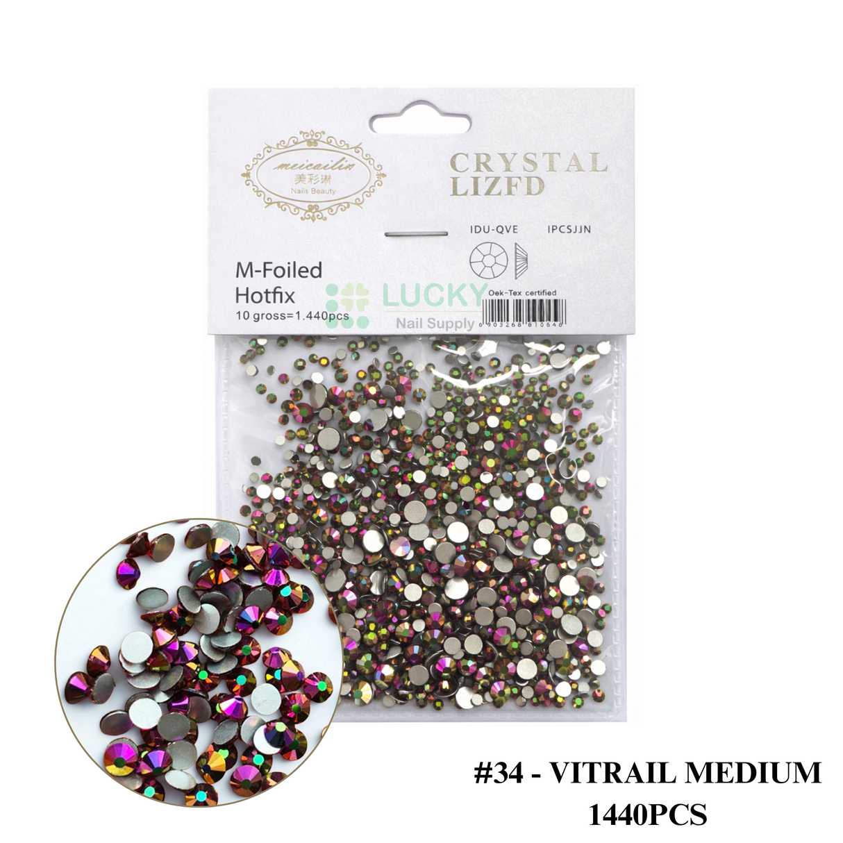 CRYSTAL LIZFD | RHINESTONE MIXED SIZE | Bag of 1440 pcs