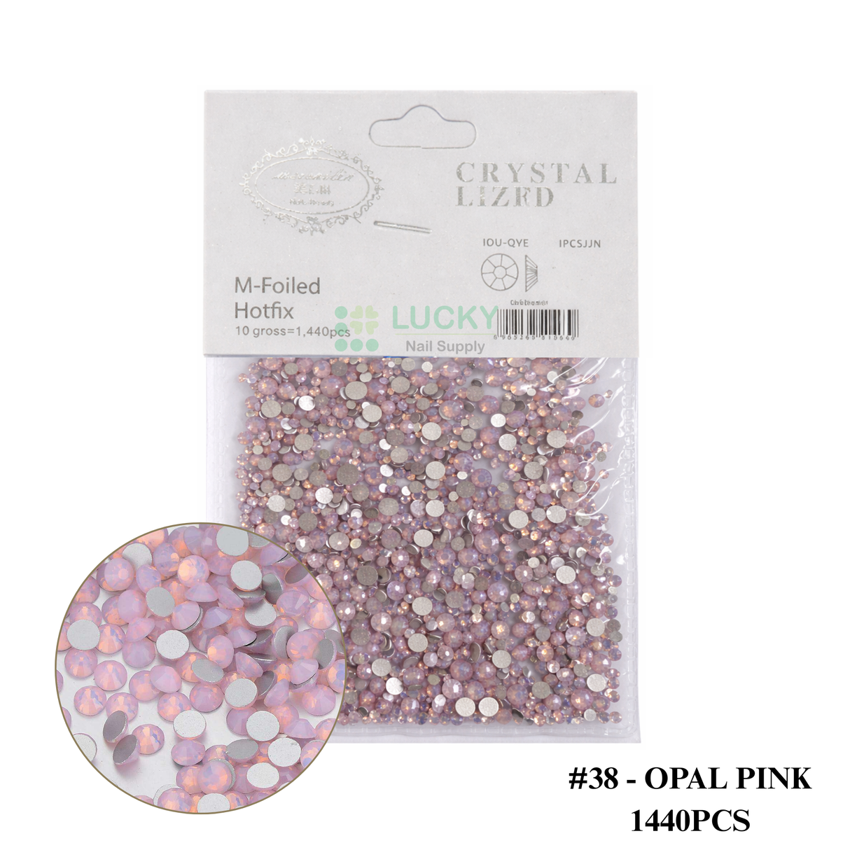 CRYSTAL LIZFD | RHINESTONE MIXED SIZE | Bag of 1440 pcs