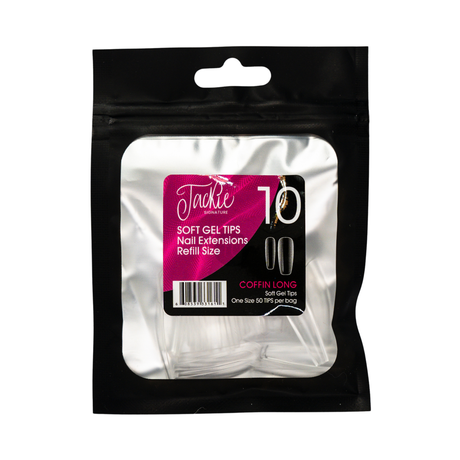 JACKIE SIGNATURE | SOFT GEL TIPS REFILL BAGS - COFFIN LONG (50pcs)