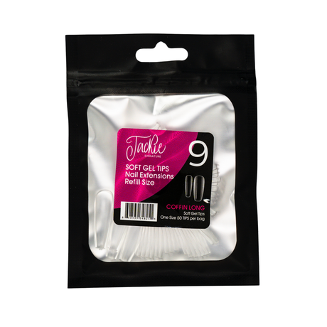 JACKIE SIGNATURE | SOFT GEL TIPS REFILL BAGS - COFFIN LONG (50pcs)