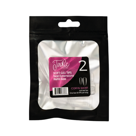JACKIE SIGNATURE | SOFT GEL TIPS REFILL BAGS - COFFIN SHORT (50pcs)