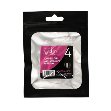 JACKIE SIGNATURE | SOFT GEL TIPS REFILL BAGS - COFFIN SHORT (50pcs)